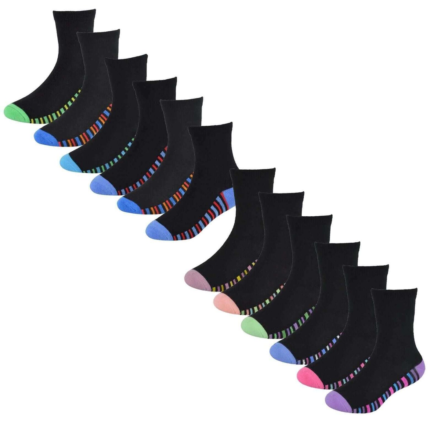 6 Pairs Kids Bamboo Socks Breathable Anti-Bacterial Moisture-Wicking Soft Comfortable Casual Socks for Boys and Girls Ages 2-13 Eco-Friendly Hypoallergenic Durable by Sock Stack. Buy now for £9.00.