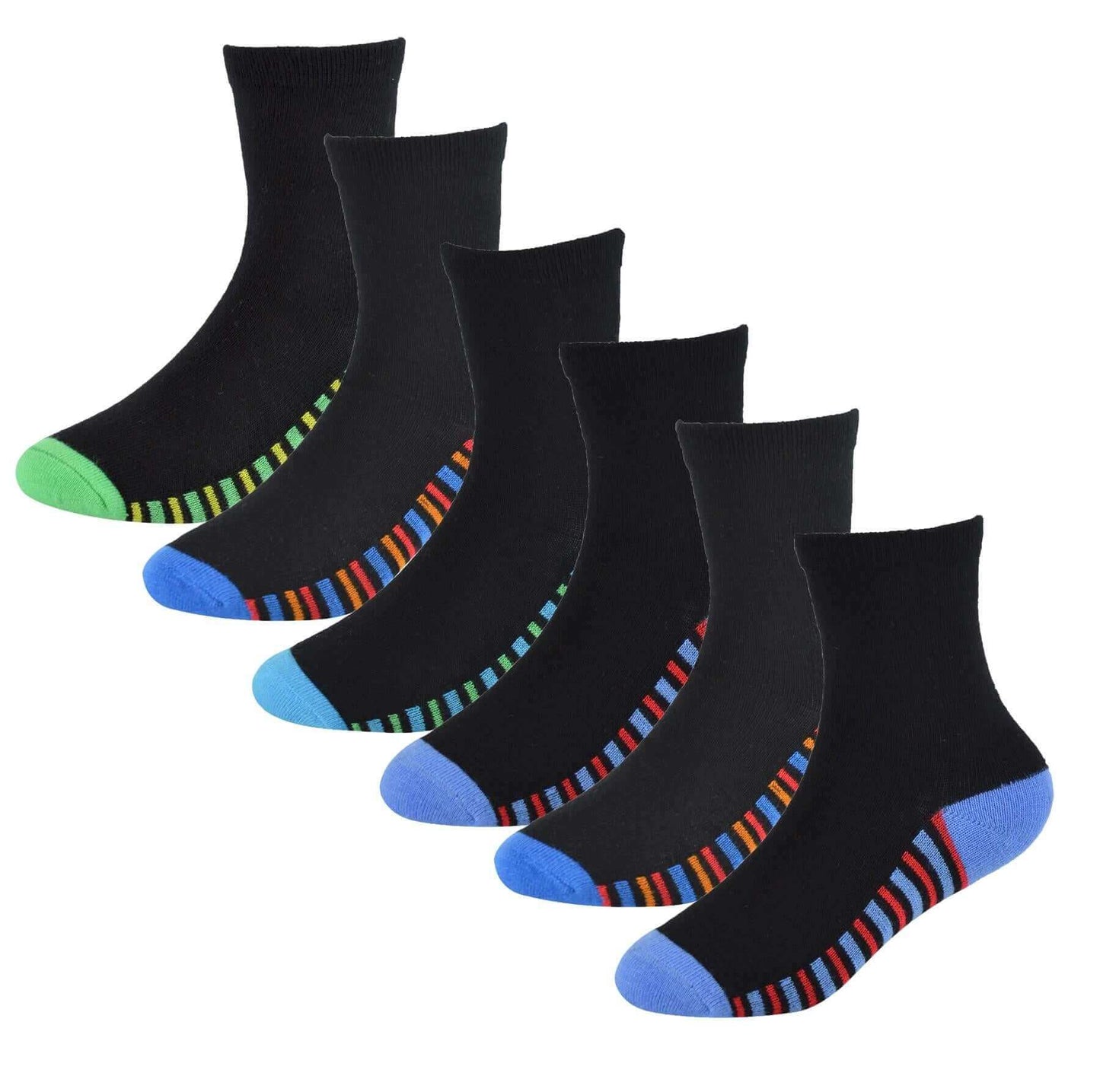 6 Pairs Kids Bamboo Socks Breathable Anti-Bacterial Moisture-Wicking Soft Comfortable Casual Socks for Boys and Girls Ages 2-13 Eco-Friendly Hypoallergenic Durable by Sock Stack. Buy now for £9.00.