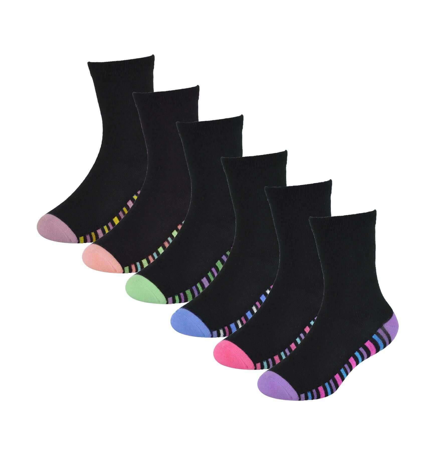 6 Pairs Kids Bamboo Socks Breathable Anti-Bacterial Moisture-Wicking Soft Comfortable Casual Socks for Boys and Girls Ages 2-13 Eco-Friendly Hypoallergenic Durable by Sock Stack. Buy now for £9.00.