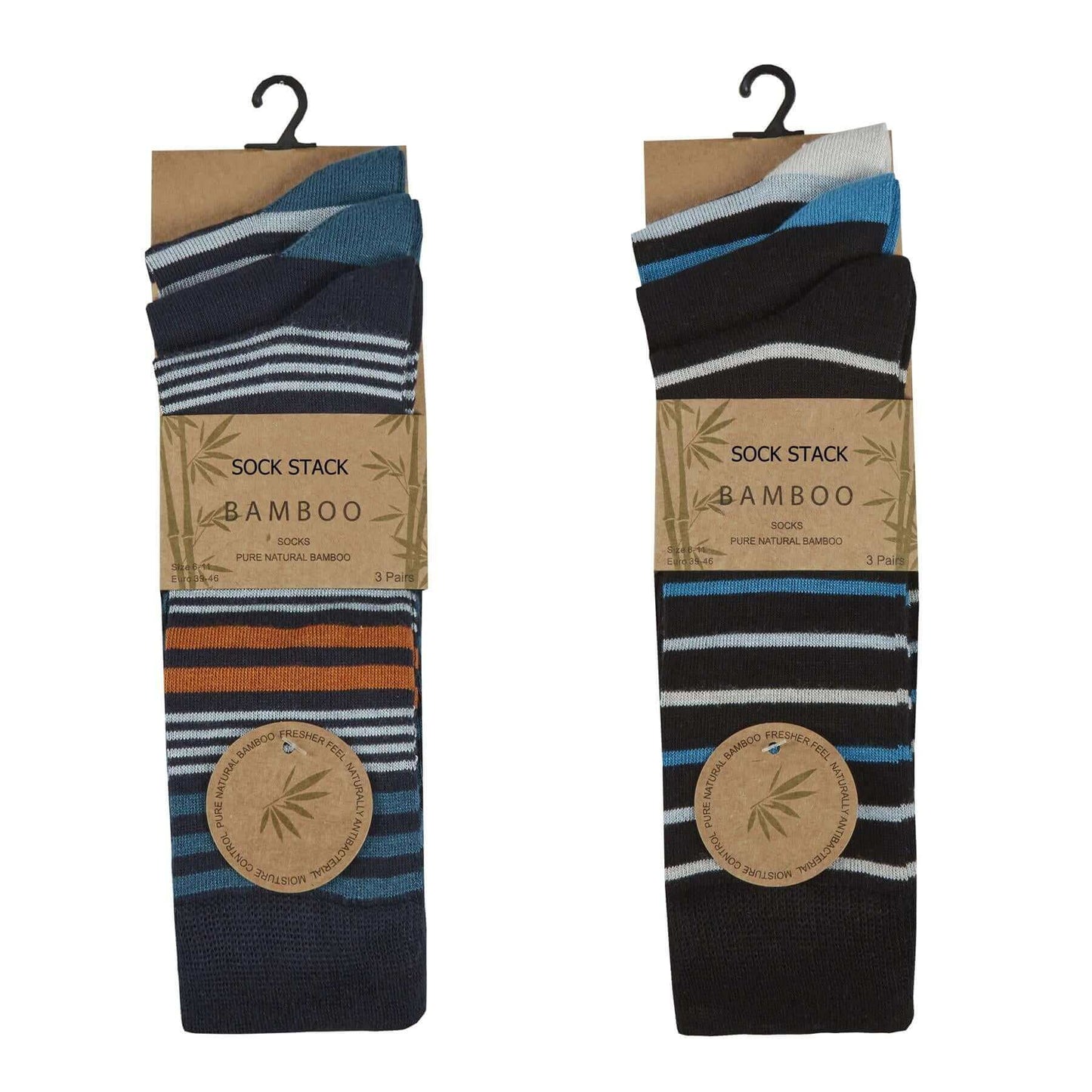 6 Pairs Mens Bamboo Socks Argyle Stripe Breathable Moisture-Wicking Casual Suit Anti-Odor Soft Grip Elastic Hand-Linked Toe Seam UK 6-11 EUR 39-45 Sock Stack. Buy now for £8.00.