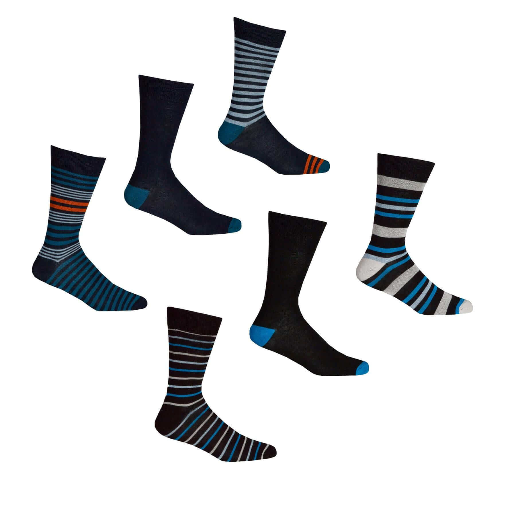 6 Pairs Mens Bamboo Socks Argyle Stripe Breathable Moisture-Wicking Casual Suit Anti-Odor Soft Grip Elastic Hand-Linked Toe Seam UK 6-11 EUR 39-45 Sock Stack. Buy now for £8.00.