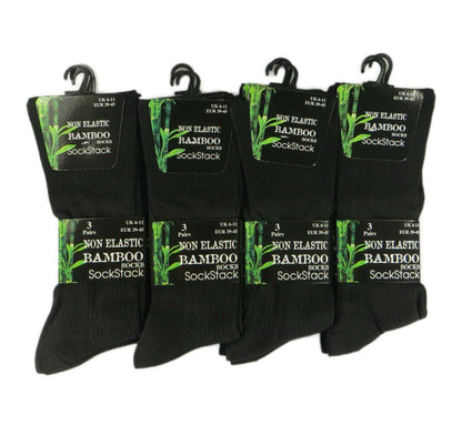 6 Pairs Men's Bamboo Socks Loose Top Soft Grip Anti Bacterial Moisture-Wicking Reinforced Heel and Toe Comfortable Durable UK 6-11 EUR 39-45 by Sock Stack. Buy now for £7.00.