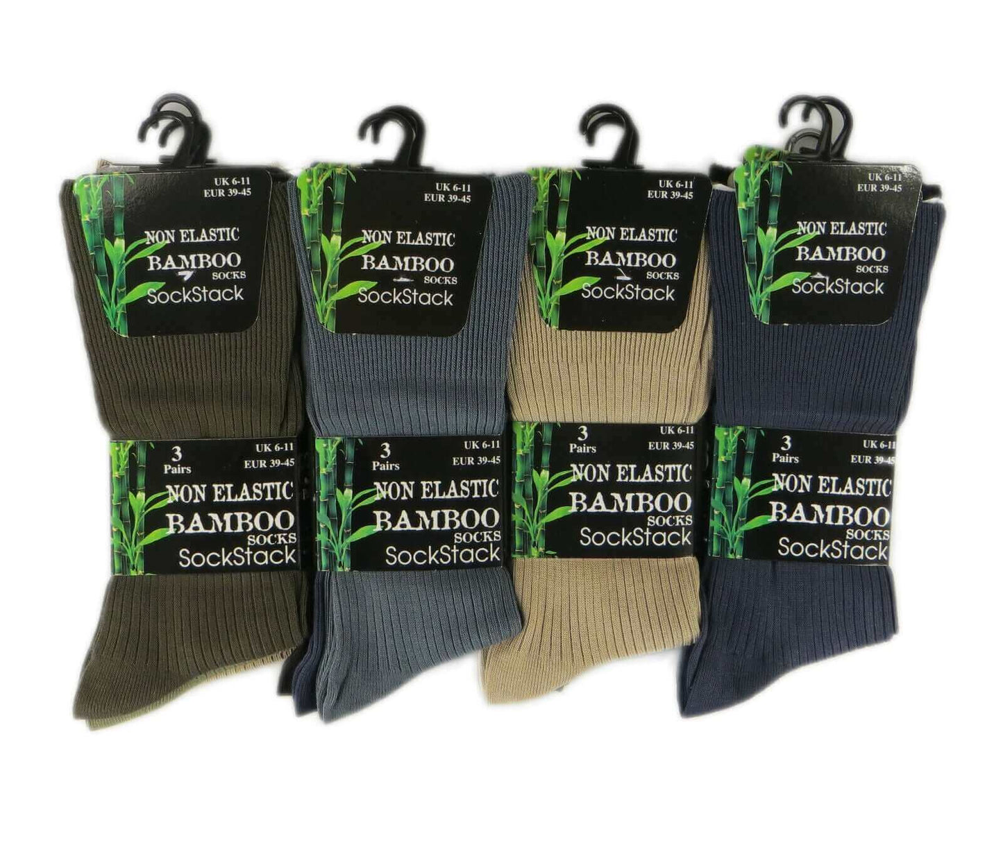6 Pairs Men's Bamboo Socks Loose Top Soft Grip Anti Bacterial Moisture-Wicking Reinforced Heel and Toe Comfortable Durable UK 6-11 EUR 39-45 by Sock Stack. Buy now for £7.00.