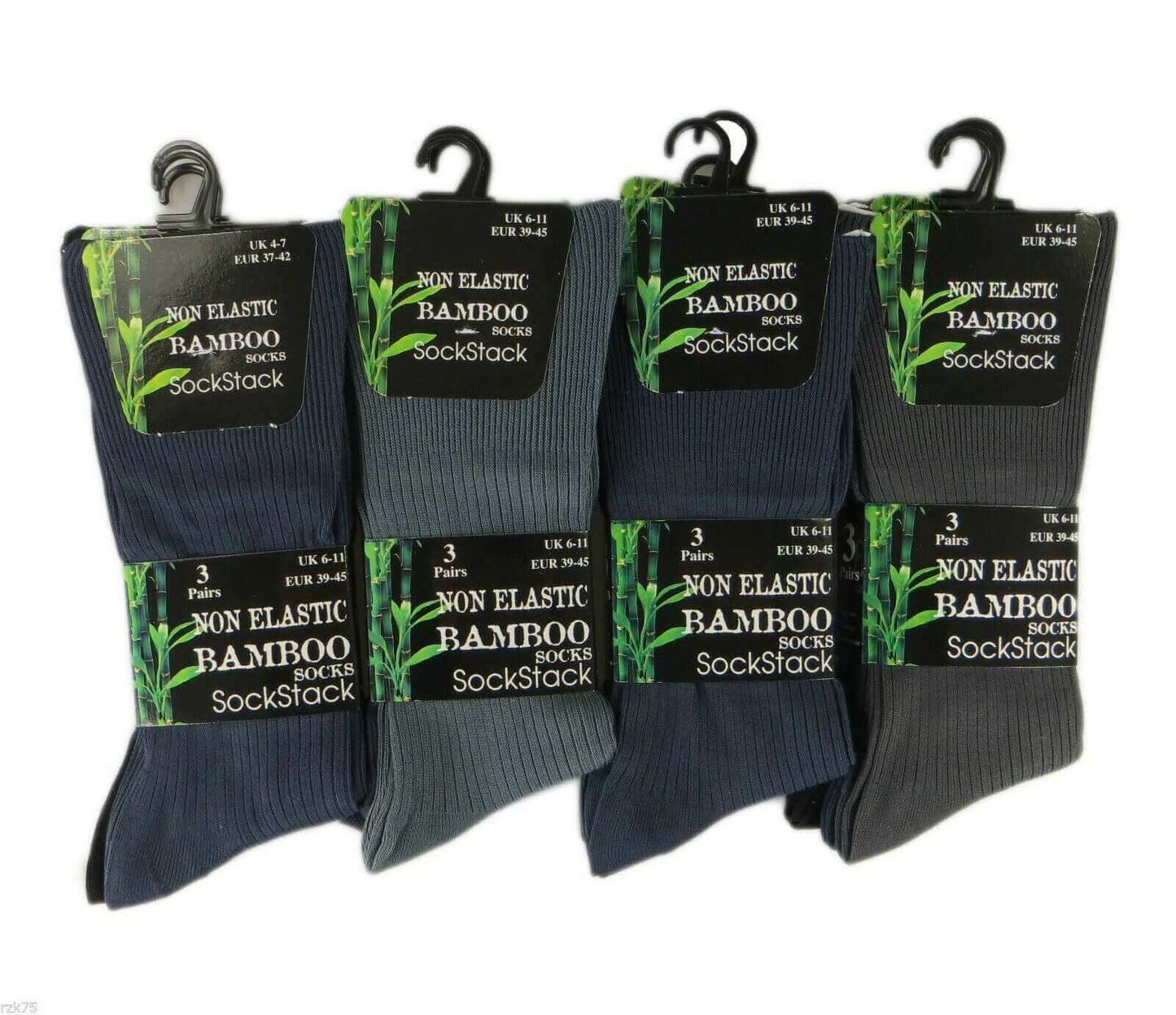 6 Pairs Men's Bamboo Socks Loose Top Soft Grip Anti Bacterial Moisture-Wicking Reinforced Heel and Toe Comfortable Durable UK 6-11 EUR 39-45 by Sock Stack. Buy now for £7.00.