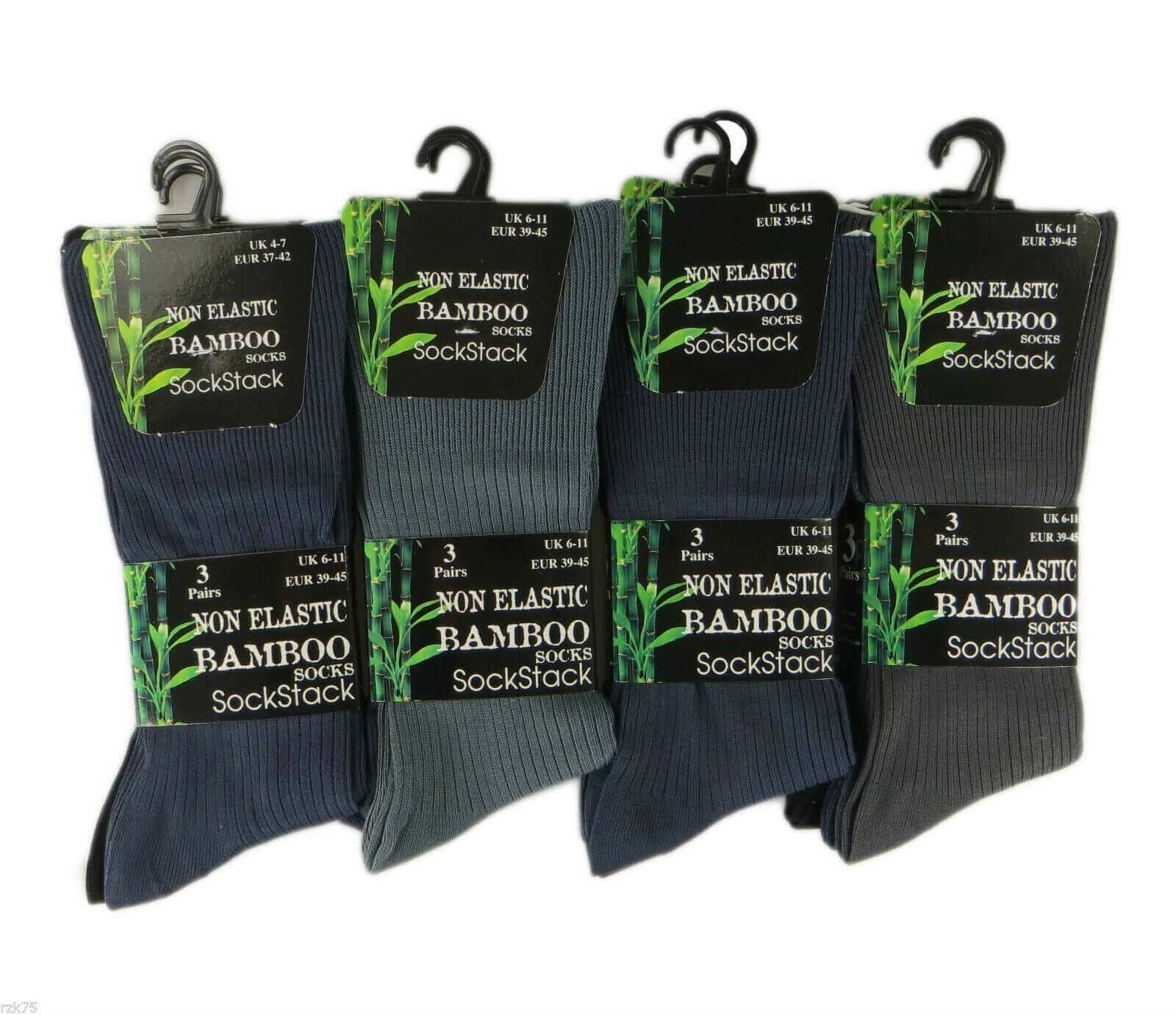 6 Pairs Men's Bamboo Socks Loose Top Soft Grip Anti Bacterial Moisture-Wicking Reinforced Heel and Toe Comfortable Durable UK 6-11 EUR 39-45 by Sock Stack. Buy now for £7.00.