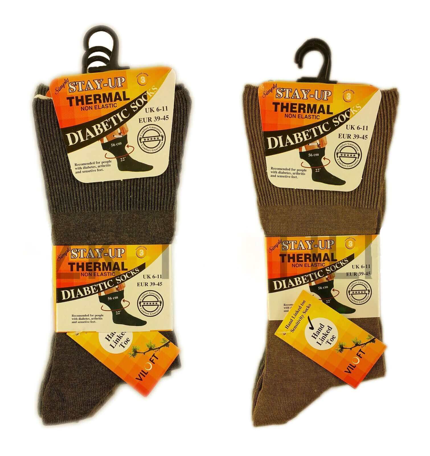 6 Pairs Men's Non-Elastic Diabetic Socks Moisture-Wicking Antibacterial Viloft Blend for Swollen Feet and Improved Circulation UK 6-11 By Sock Stack. Buy now for £8.00.
