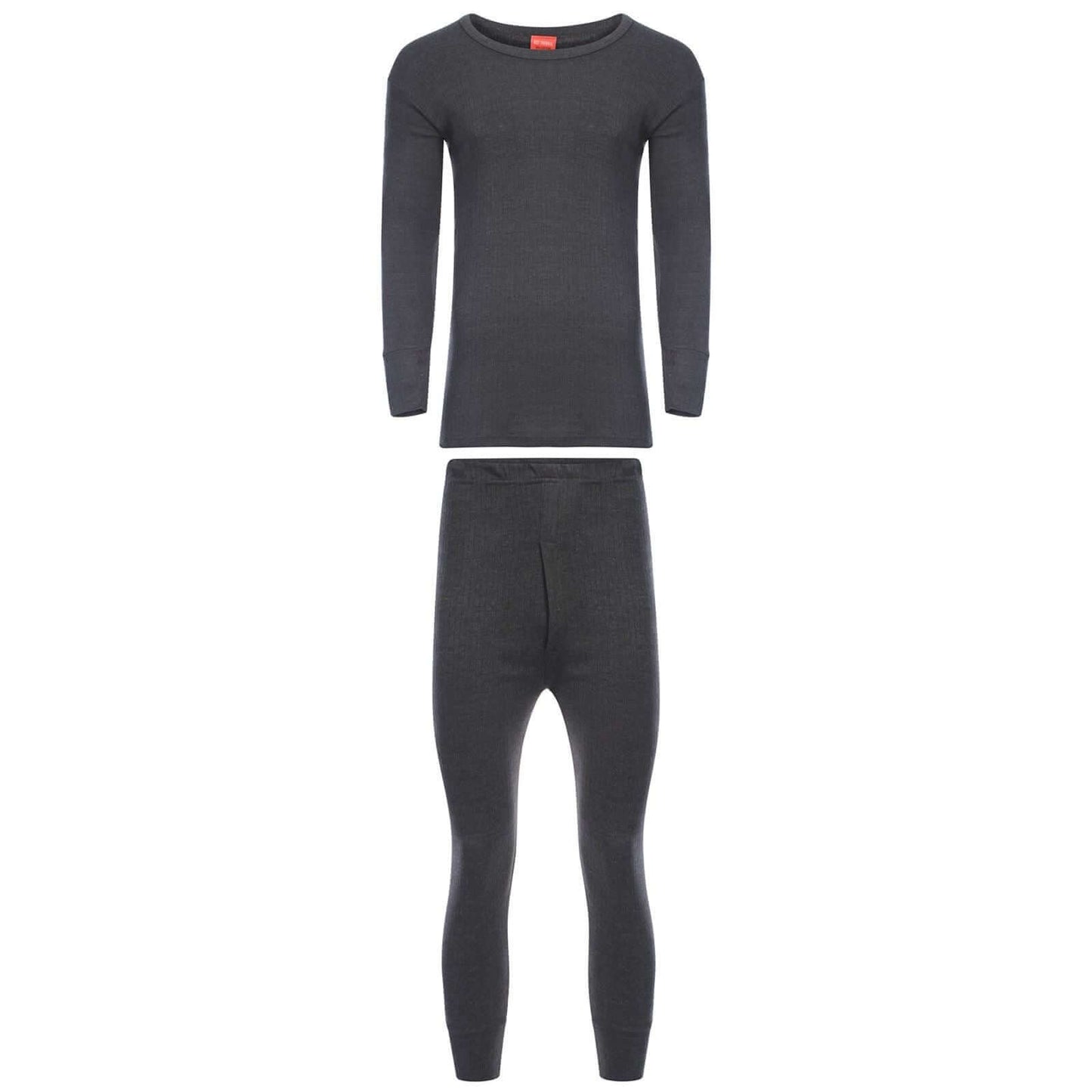 Kids Winter Thermal Underwear Set Boys Warm Long Sleeve Top and Pants Cozy Insulating Base Layer Sizes 3-13 Charcoal Black by Heatwave Thermalwear. Buy now for £7.00.