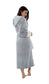 Luxurious Women's Fleece Dressing Gown with Sherpa Fur Hood Plush Flannel Bath Robe Elegant Shimmer Grey Soft Cozy Loungewear by Daisy Dreamer. Buy now for £20.00.