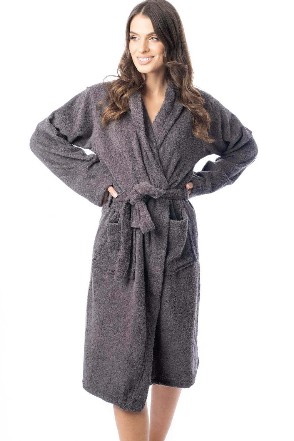 Luxury Women's Terry Cotton Bath Robe Ultra-Absorbent Soft Cozy Dressing Gown for Home Spa Gym Travel by Daisy Dreamer. Buy now for £15.00.