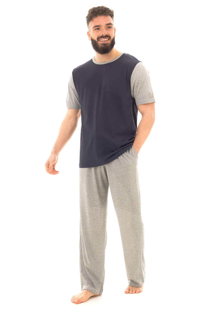 Men's Cotton T Shirt and Long Pants Loungewear Set Comfortable Lightweight Sleepwear for Warm Weather Relaxation Versatile Styles by Sock Stack. Buy now for £10.00.