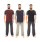 Men's Cotton T Shirt and Long Pants Loungewear Set Comfortable Lightweight Sleepwear for Warm Weather Relaxation Versatile Styles by Sock Stack. Buy now for £10.00.