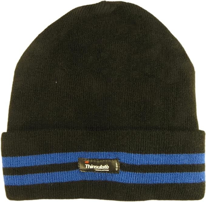 Men's Winter Thinsulate Insulation Fleece Knitted Beanie Hat Stripe Warm Lightweight Breathable Quick Drying for Outdoor Activities Hiking Camping Skiing by Sock Stack. Buy now for £7.00.