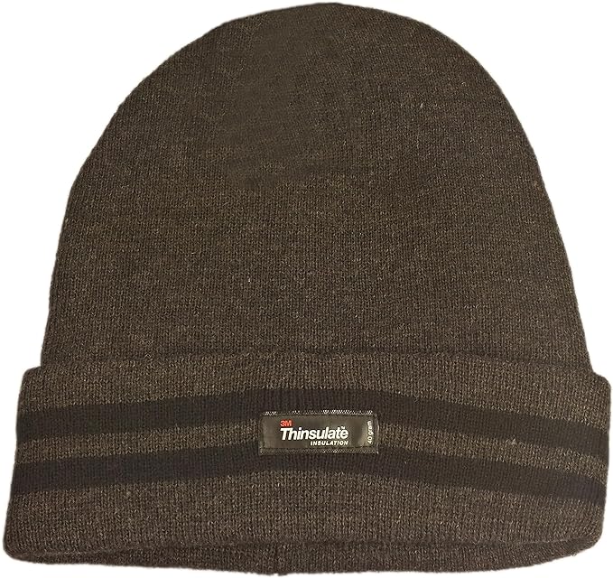 Men's Winter Thinsulate Insulation Fleece Knitted Beanie Hat Stripe Warm Lightweight Breathable Quick Drying for Outdoor Activities Hiking Camping Skiing by Sock Stack. Buy now for £7.00.