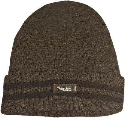 Men's Winter Thinsulate Insulation Fleece Knitted Beanie Hat Stripe Warm Lightweight Breathable Quick Drying for Outdoor Activities Hiking Camping Skiing by Sock Stack. Buy now for £7.00.