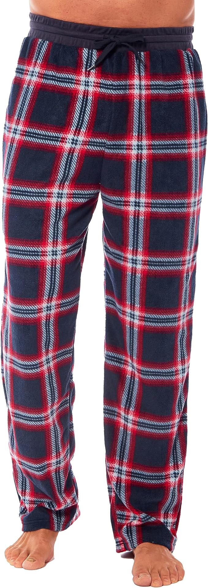 Ultra Soft Mens Fleece Lounge Pajama Pants Checkered Design Winter Comfort Elastic Waistband Relaxed Fit Warm Sleepwear by Daisy Dreamer. Buy now for £15.00.