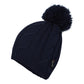 Women's Chunky Cable Knit Beanie Hat with 3M Thinsulate Insulation and Pom Pom Waterproof Winter Hat in Black Purple Cream and Navy by Sock Stack. Buy now for £7.00.