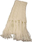 Women's Hand-Knitted Winter Hat Scarf and Hand Warmer Set with Inga Button Design Luxurious Acrylic Adjustable Fit Elegant Brown and Cream by Sock Stack. Buy now for £8.00.