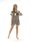 Women's Luxurious Cotton Pyjama Set with Be Happy T Shirt and Elastic Waist Shorts Perfect for Summer Loungewear or Bridal Gifts by Daisy Dreamer. Buy now for £10.00.