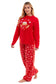 Women's Red Robin Polar Fleece Pyjama Set Super Soft Hooded Top and Elasticated Pants with Embroidered Detailing by Daisy Dreamer. Buy now for £17.00.