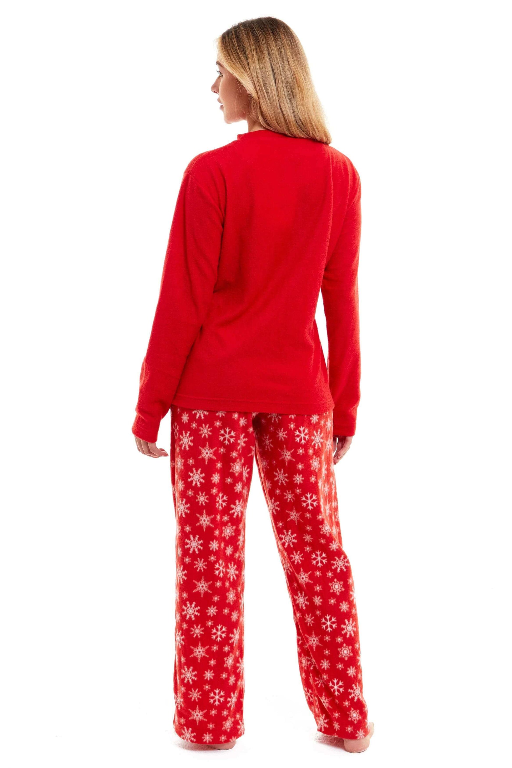 Women's Red Robin Polar Fleece Pyjama Set Super Soft Hooded Top and Elasticated Pants with Embroidered Detailing by Daisy Dreamer. Buy now for £17.00.