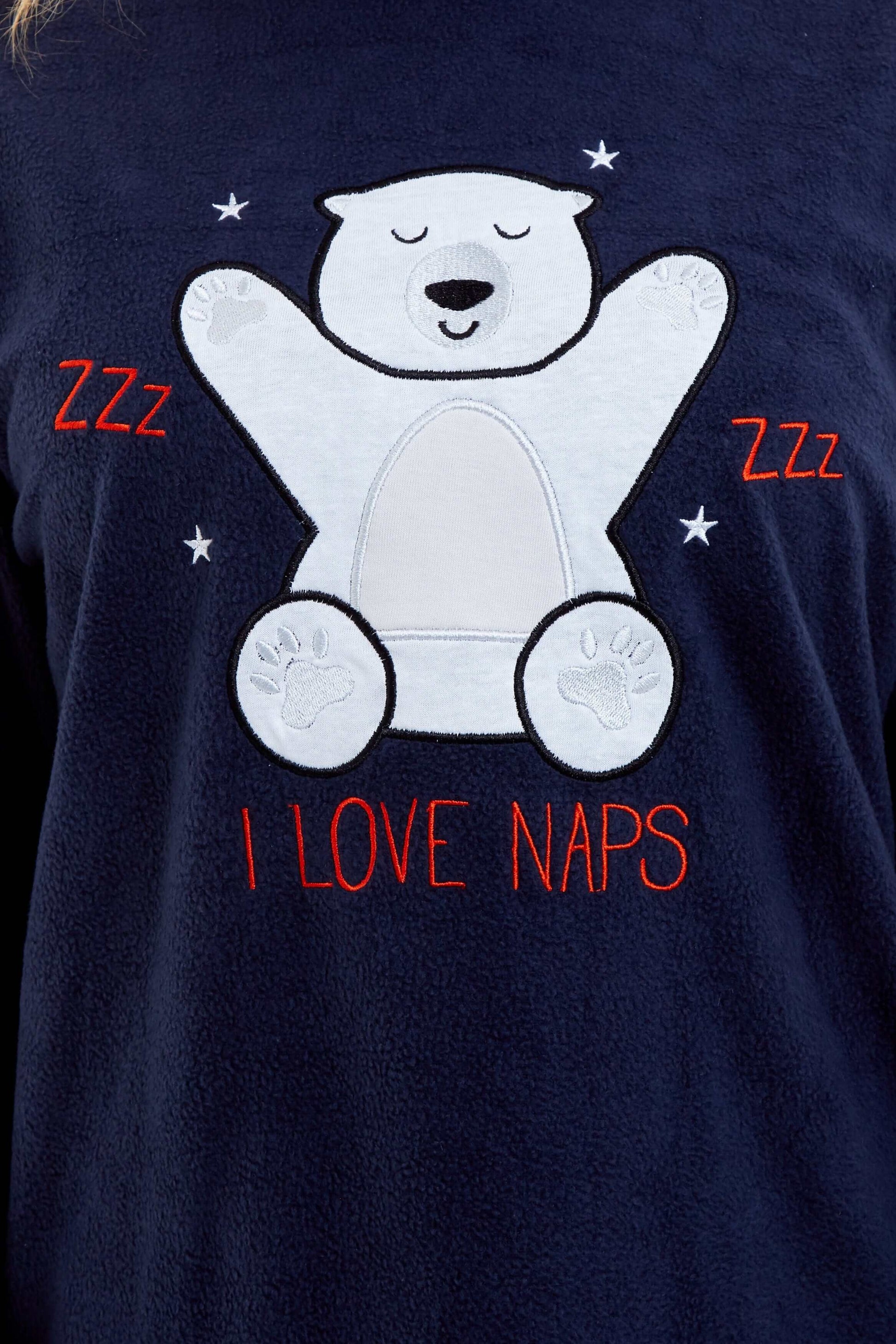 Women's Super Soft Polar Bear Fleece Pyjama Set Hooded Top Elasticated Pants Winter Loungewear Warm Durable Sleepwear by Daisy Dreamer. Buy now for £17.00.