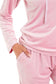 Women's Super Soft Velour Hooded Pyjama Set Comfortable Fleece Loungewear for Lounging Sleeping Pajama Parties in Pink Grey by Daisy Dreamer. Buy now for £20.00.