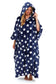 Women's Super Soft Oversized Hooded Poncho Blanket with Stars & Polka Dot Design for Indoor & Outdoor Use by Daisy Dreamer. Buy now for £25.00.