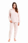 Women's Super Soft Teddy Fleece Loungewear Set Cozy Elasticated Waistband Pants and Zip Front Top in Pink Grey Cream Luxurious Nightwear by Daisy Dreamer. Buy now for £20.00.